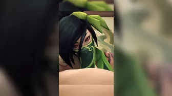 Akali League of Legends Blowjob Cum in Mouth! Insane!