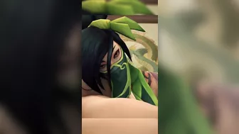 Akali League of Legends Blowjob Cum in Mouth! Insane!