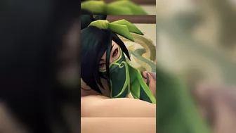 Akali League of Legends Blowjob Cum in Mouth! Insane!