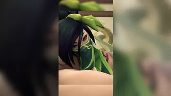 Akali League of Legends Blowjob Cum in Mouth! Insane!