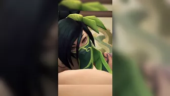 Akali League of Legends Blowjob Cum in Mouth! Insane!