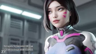 Overwatch Dva cosplay acting bitchy | Uncensored Hentai AI generated