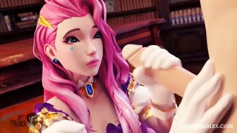 Seraphine from League of Legends Gets 3 Mouthfuls Of Cum