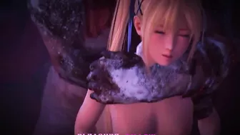 Marie Rose Fucked by Huge Cock Creature at Christmas