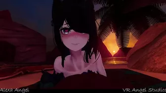 VR Goth GF fucks you hard with her pussy till you cum inside