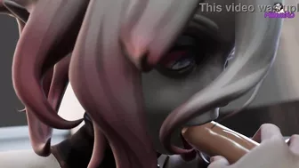 Brier from League of Legends gave a juicy blowjob