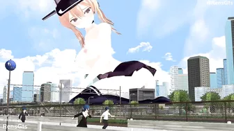 [Nude/Extended] Giantess Prinz Eugen - [MMD] (Old)