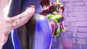 D.va AssJob And DoggyStyle Fuck In Alley