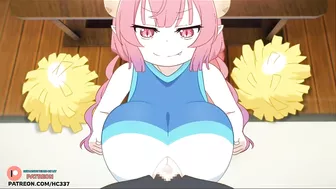 Kobayashi Dragon Maid Ilulu PLAYING WITH HER BIGGEST BOOBS TRY NOT TO CUM