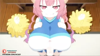 Kobayashi Dragon Maid Ilulu PLAYING WITH HER BIGGEST BOOBS TRY NOT TO CUM