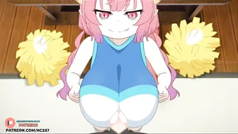 Kobayashi Dragon Maid Ilulu PLAYING WITH HER BIGGEST BOOBS TRY NOT TO CUM