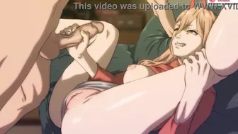 Power transando com Denji( Chainsaw Man Hentai))