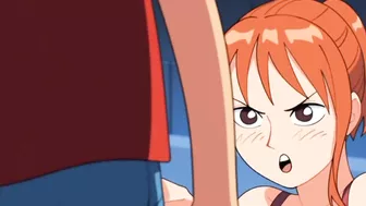 Nami tries to take Luffy treasure and ends up getting fucked and filled with cum uncensored