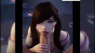 Dva Do Hard Blowjob And Getting Cum In Mouth | Exclusive Overwatch Hentai 4k