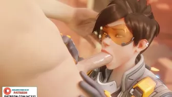 Tracer Blowgob On Route 66 Cum On Face | Overwatch Hentai Animation 4K 60Fps