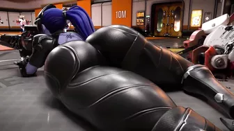 Widowmaker jiggles her huge ass while at target practice