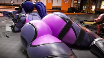 Widowmaker jiggles her huge ass while at target practice