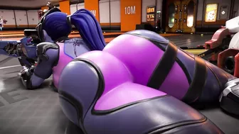 Widowmaker jiggles her huge ass while at target practice