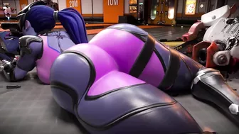 Widowmaker jiggles her huge ass while at target practice