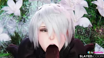 2B is such a cumslut (Nier Automata game 3d animation loop with sound)