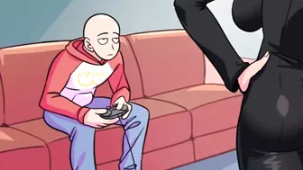 One punch man Saitama fuck his stepsister with playing video games anime hentai uncensored cartoon