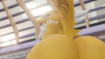 Furry step mother Renamon fucking you HARD POV