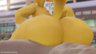 Furry step mother Renamon fucking you HARD POV