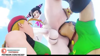 FUTANARI JURI GETTING PERFECT BLOWJOB FROM CAMMY | STREET FIGHTER FUTA HENTAI ANIMATION 4K 60FPS