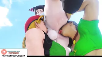 FUTANARI JURI GETTING PERFECT BLOWJOB FROM CAMMY | STREET FIGHTER FUTA HENTAI ANIMATION 4K 60FPS