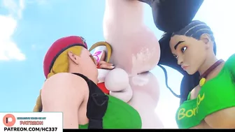 FUTANARI JURI GETTING PERFECT BLOWJOB FROM CAMMY | STREET FIGHTER FUTA HENTAI ANIMATION 4K 60FPS