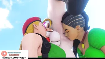 FUTANARI JURI GETTING PERFECT BLOWJOB FROM CAMMY | STREET FIGHTER FUTA HENTAI ANIMATION 4K 60FPS