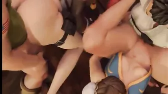 STREET FIGHTER HENTAI PARTY WITH CHUN LI AND CAMMY