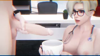 Super Blonde Girl From Overwatch Take Cum on Face!