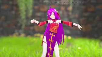 Chinese Girl Model 22 Undress Dance Hentai Mmd 3D Purple Hair Color Edit Smixix