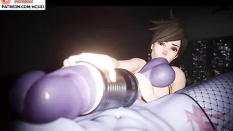 TRACER PUSSY VS TOY FUTANARI WIDOWMAKER CHOOSE - OVERWATCH FUTA HENTAI ANIMATED