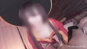 KonoSuba Megumin Cosplaying: Aroused NTR Ecchi hentai video.