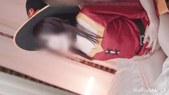 KonoSuba Megumin Cosplaying: Aroused NTR Ecchi hentai video.