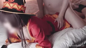 KonoSuba Megumin Cosplaying: Aroused NTR Ecchi hentai video.