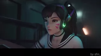 D.Va on a secret mission - Long scene - SOUND 4K 60FPS - April 2024