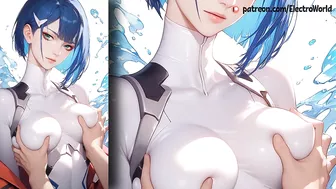 Ichigo darling in the franxx teases with her tight pussy and blowjob