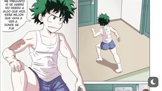 Deku se folla a uraraka mientras planean el regalo de all might