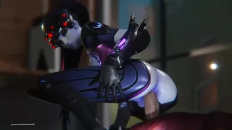 Widowmaker is enjoying a juicy one! [Overwatch] (darkholestuff)