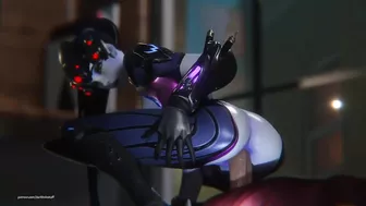 Widowmaker is enjoying a juicy one! [Overwatch] (darkholestuff)