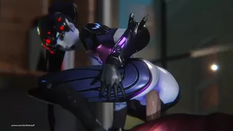 Widowmaker is enjoying a juicy one! [Overwatch] (darkholestuff)