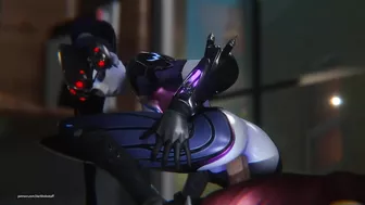 Widowmaker is enjoying a juicy one! [Overwatch] (darkholestuff)