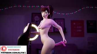 Dva Enjoy Hot Playing With Big Dildo In Ass | Best Overwatch Hentai 4k 60fps