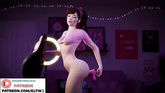 Dva Enjoy Hot Playing With Big Dildo In Ass | Best Overwatch Hentai 4k 60fps