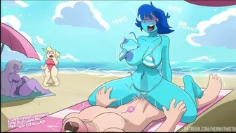 Steven and Lapis Lazuli Have Sex on a Public Beach While Everyone Watches