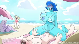 Steven and Lapis Lazuli Have Sex on a Public Beach While Everyone Watches