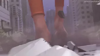 Giantess Tracer in City [Animation]